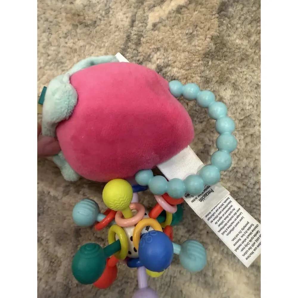 Manhattan Toy Atom Colorpop Rattle & Teether Grasping & Strawberry Tether NEW